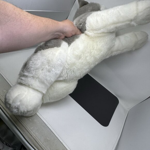 27in Aurora World  Husky Wolf Plush Dog Stuffed Animal Pillow Plush - Picture 9 of 14